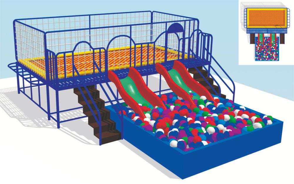 蹦床乐园 室内蹦床带球池